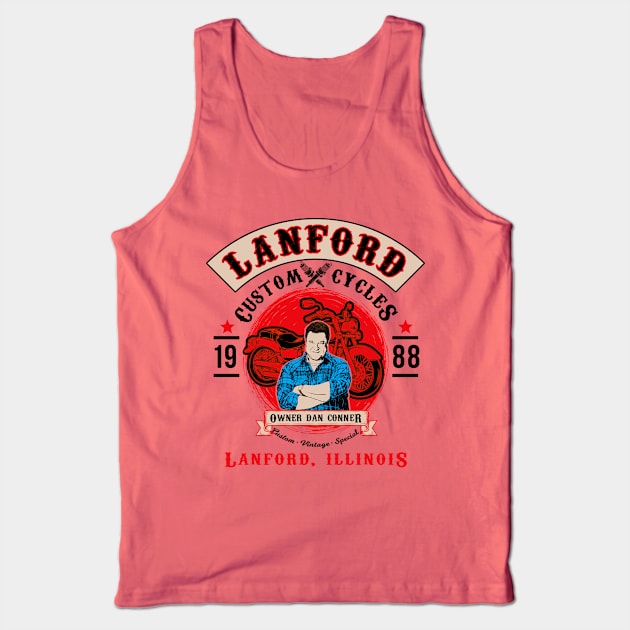 Lanford Custom Cycles Dan Conner Lts Tank Top by Alema Art